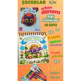 Üçgen Çocuk ÇOCUKLAR İÇİN ALGI GELİŞİMİ-DİNOZORLAR MANDALA BOYAMA KİTABI STİCKER - KEÇELİ KALEM SETİ -EĞLENCELİ SET