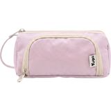 Üçgen Formlu Çok Bölmeli Geniş Kapasiteli Kumaş Kalemlik 20,5 cm - 06552-Pembe - Seçenek 1