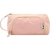Üçgen Formlu Çok Bölmeli Geniş Kapasiteli Kumaş Kalemlik, Pembe - 06552-Pembe - Seçenek 1