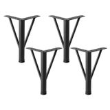Üçgen Siyah 4 Adet Set Metal 25 Cm Mobilya Ayağı Koltuk Kanepe Dayanıklı Tv Ünitesi Ayağı Ayakları