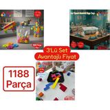 Üçgen Toys 1188 Parça+Building Blocks+Kartanesi Molekül+Zeka Blokları+Zeka Geliştirici+Eğitici+Stem+Montessori+Eğitici Oyuncak+Manyetik