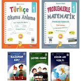 Üçgen Yayıncılık 1. Sınıf Yaz Tatil Seti Ciltsiz Türkçe Eğitim Kitapları ile 250 Sayfa