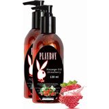 Üçgül Çilek Aromalı Vücut Masaj Yağı 120ML Strawberry Flavored Massage Oil 2 Adet - 1Paket