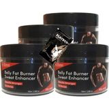 Üçgül Süper Belly Fatburner Sweat Enhancer Kadınlar Için Krem 4X100 ml + 1 Adet Jel ile - 1Paket