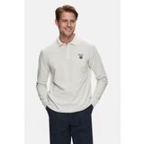 UCLA Bej Polo Yaka Baskılı Standard Fit Erkek Sweatshirt MAXWELL