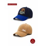 UCLA HUNTIN & NEO 2'Li Set Lacivert & Kahve Baseball Cap Nakışlı - Unisex Şapka