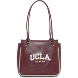 Ucla Maelle Bordo Suni Deri Omuz Çantası - Kadın Çanta - 30x25x8