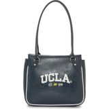 Ucla Maelle Lacivert Suni Deri Omuz Çantası - Kadın Çanta - 30x25x8