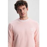 UCLA Pembe Bisiklet Yaka Baskılı Standard Fit Erkek Sweatshirt VALLEY