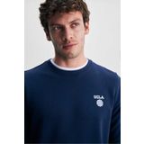 UCLA Valley Lacivert Bisiklet Yaka Baskılı Erkek Sweatshirt
