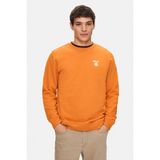 Ucla Valley Turuncu Bisiklet Yaka Baskılı Standard Fit Erkek Sweatshirt - 2XL
