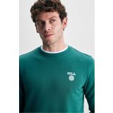 UCLA Yeşil Bisiklet Yaka Baskılı Standard Fit Erkek Sweatshirt VALLEY