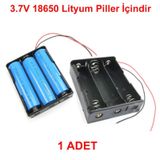 Üçlü 3 Lü 18650 Pil Yuvası Kablolu Tutucu 11V Pil Şarj Kutusu