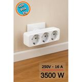 Üçlü Golyat Düz Fiş Priz 250V 16A 3500W Güçlü Priz Çoklayıcı Üçlü Fiş Adaptör Ev Ofis Kullanım