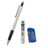 Uçlu Kalem Gümüş Gri 0.7 Grip 1347 Faber 120 li Uç ve Sınav Silgisi Versatil Uçlu Kalem 0,7 1 Adet