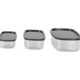 Üçlü Saklama Kabı Seti | 300 ml + 500 ml + 850 ml | Bpa’sız Sağlıklı Plastik | Buzdolabı