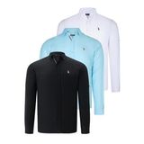 ÜÇLÜ SET G674 DEWBERRY ERKEK GÖMLEK-LACİVERT-BEYAZ-CAMGÖBEĞİ