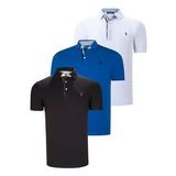 ÜÇLÜ SET T8582 DEWBERRY ERKEK T-SHIRT-SİYAH-BEYAZ-SAKS