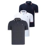 ÜÇLÜ SET T8594 DEWBERRY ERKEK T-SHIRT-LACİVERT-ANTRASİT-BEYAZ