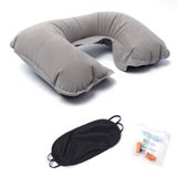 Üçlü Seyahat Seti Şişme Yastık Göz Bandı Kulak Tıkacı (5250)