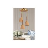 Üçlü Tepsili Sarkıt Gold Ceviz Renk Borulu