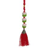 Üçlü Yeşil Maneki Neko Şans Kedisi Araba Süsü No.5Y
