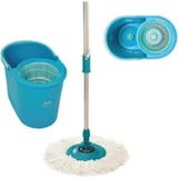 Üçpınar Döner Başlıklı Mikrofiber Otomatik Sıkmalı Temizlik Seti – 360° Dönen Mop Paspas Ve Yıkama Kovası