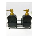 UCR HOME 4120 Metal Standlı Dishes Sıvı Sabunluk Tezgah Üstü Banyo Mutfak Lavabo Sabunluğu