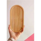 UCR HOME Bambu Oval Sunum Ve Servis Tepsisi 1 Adet Yağdanlık Altlığı