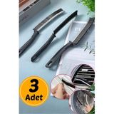 UCR HOME Çok Amaçlı İnce Temizlik Fırçası Derz Araları, Banyo, Mutfak Detay Temizleme Fırçası-3 ADET