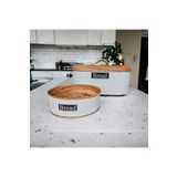UCR HOME Dekoratif Ve Şık Metal Büyük Ekmeklik Ve Sofralık Ekmeklik 2 Li Set