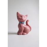UCR HOME Fiyonklu Kedi Dekoratif Biblo Heykel Hediyelik Obje Süs Aksesuar, Pembe