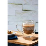 UCR HOME Isıya Dayanıklı 200 ml Kupa , Çift Camlı Çift Cidarlı Cam Kahve Bardağı