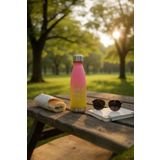 UCR HOME Renkli Motivasyon Su Matarası Suluk Spor Su Şişesi Detoks Kamp Yoga Sert Plastik 650 ML