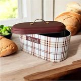 Ucr Home Yeni Ekose Desen Premium Metal Ekmeklik