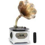 *Ücretsiz Kargo Record Master – Wooden Classic Serisi Rmj-209C Pikap Beyaz – Radyo – Bluetooth – Usb – 33, 45 Devir Plak Çalar - Kargo Bedava