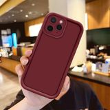 Ucuc iPhone 11 Pro Uyumlu Darbeye Dayanıklı Kamera Korumalı Bordo Silikon Baskı Desenli Kılıf - Bordo - Altın