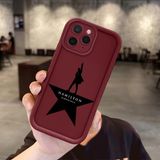 Ucuc iPhone 11 Pro Uyumlu Darbeye Dayanıklı Kamera Korumalı Bordo Silikon Baskı Desenli Kılıf