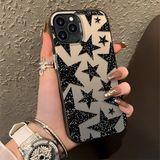 Ucuc iPhone 11 Pro Uyumlu Sert Akrilik Arka Silikon Kenar Lens Koruma Şık Baskı Kılıf - Siyah