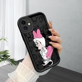 Ucuc iPhone 11 Uyumlu Siyah Silikon Şık Baskı Kılıf Darbeye Dayanıklı Kamera Korumalı - Siyah - Altın
