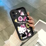 Ucuc iPhone 11 Uyumlu Siyah Silikon Şık Baskı Kılıf Darbeye Dayanıklı Kamera Korumalı