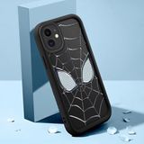 Ucuc iPhone 12 Uyumlu Siyah Silikon Kılıf Spider-Man Desenli Darbeye Dayanıklı Lens Koruma - Siyah - Altın