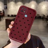 Ucuc Oppo A15/A15S Uyumlu Darbeye Dayanıklı Kamera Korumalı Bordo Silikon Baskı Desenli Kılıf - Bodro - Oppo A15S