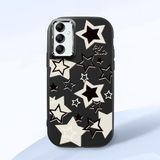 UCUC Samsung Galaxy A14 4G/5G ile Uyumlu Siyah Silikon Telefon Kılıfı Şık Baskı Desenli, Kamera Korumalı Darbeye Dayanıklı Kılıf
