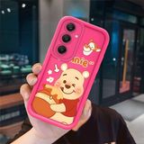 Ucuc Samsung Galaxy A25 Uyumlu Pembe Kırmızı Silikon Kılıf Darbeye Dayanıklı Kamera Koruma - Pembe - Bej