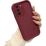 Ucuc Samsung Galaxy S21 Fe 5g Uyumlu Burgundy Silikon Kılıf Anti-Çarpma Tam Kamerası Koruma Dayanıklı Tasarım - Bordo