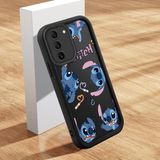 Ucuc Samsung Galaxy S21 Fe 5g Uyumlu Siyah Silikon Kılıf Sevimli Stitch Desenli Darbeye Dayanıklı Lens Koruma