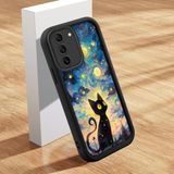 Ucuc Samsung Galaxy S21 Fe 5g Uyumlu Siyah Silikon Kılıf Van Gogh Gökyüzü Desenli Darbeye Dayanıklı Lens Koruma