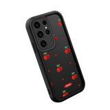 UCUC Samsung Galaxy S23 Ultra ile Uyumlu Desenli Yüksek Kalite Siyah Silikon Kılıf Kamera Korumalı Düşmeye Dayanıklı Kapak Telefon Kılıfı
