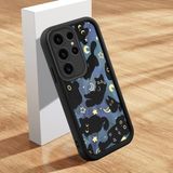 Ucuc Samsung Galaxy S23 Ultra Uyumlu Siyah Silikon Ay Desenli Lens Koruma Şok Emici Esnek Kılıf